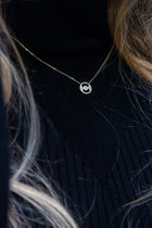 Challenge Necklace in 9k Yellow Gold with White Diamonds