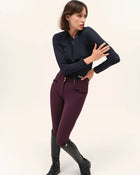 Giovani Grip Shaping Breeches in Grape