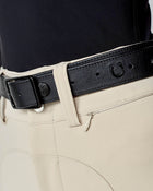 Leather Buckle Belt in Black