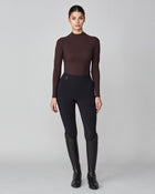 Lightweight Long Sleeve Top in Dark Brown