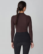 Lightweight Long Sleeve Top in Dark Brown