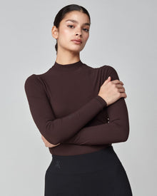 Lightweight Long Sleeve Top in Dark Brown
