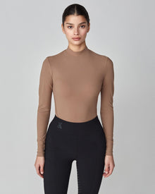 Lightweight Long Sleeve Top in Camel