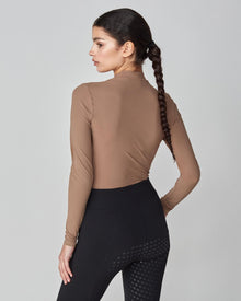 Lightweight Long Sleeve Top in Camel