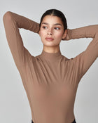 Lightweight Long Sleeve Top in Camel