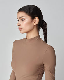 Lightweight Long Sleeve Top in Camel