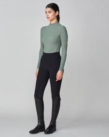 Lightweight Long Sleeve Top in Slate Green