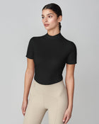 Lightweight Short Sleeve Top in Black