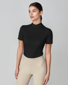 Lightweight Short Sleeve Top in Black