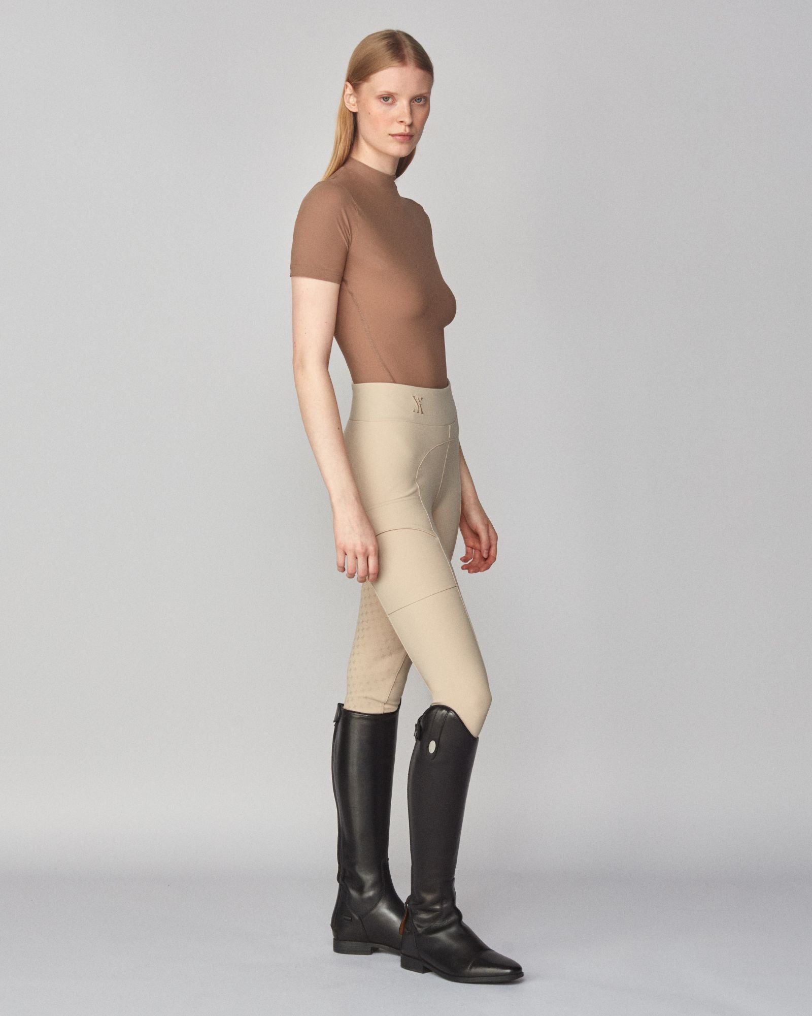 Lightweight Short Sleeve Top in Camel