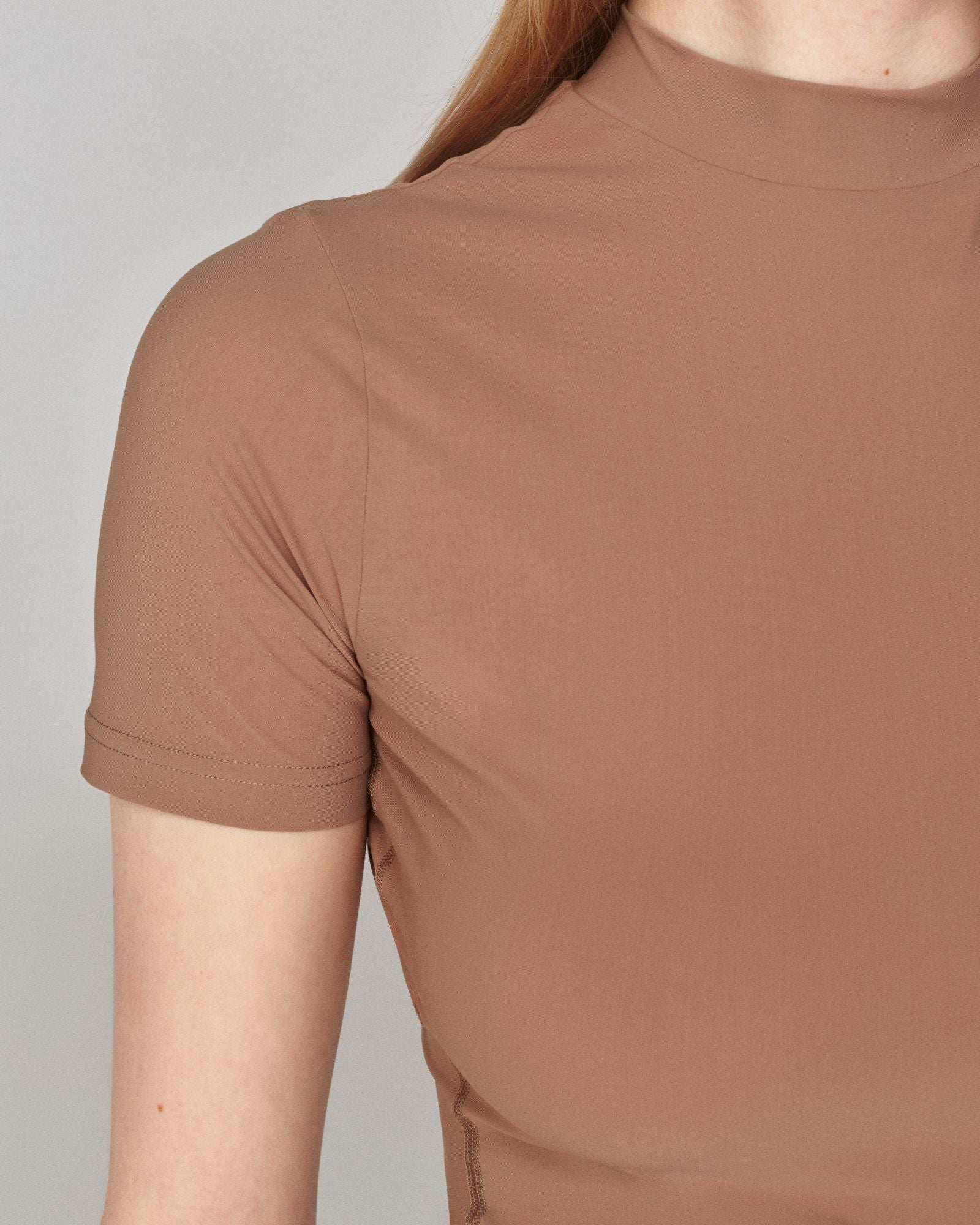 Lightweight Short Sleeve Top in Camel