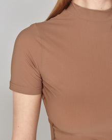 Lightweight Short Sleeve Top in Camel