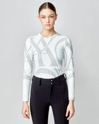 Monogram Long Sleeve Top in White