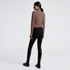 Jersey Fleece Half Zip Training Top in Walnut