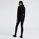 Jersey Fleece Half Zip Training Top in Black