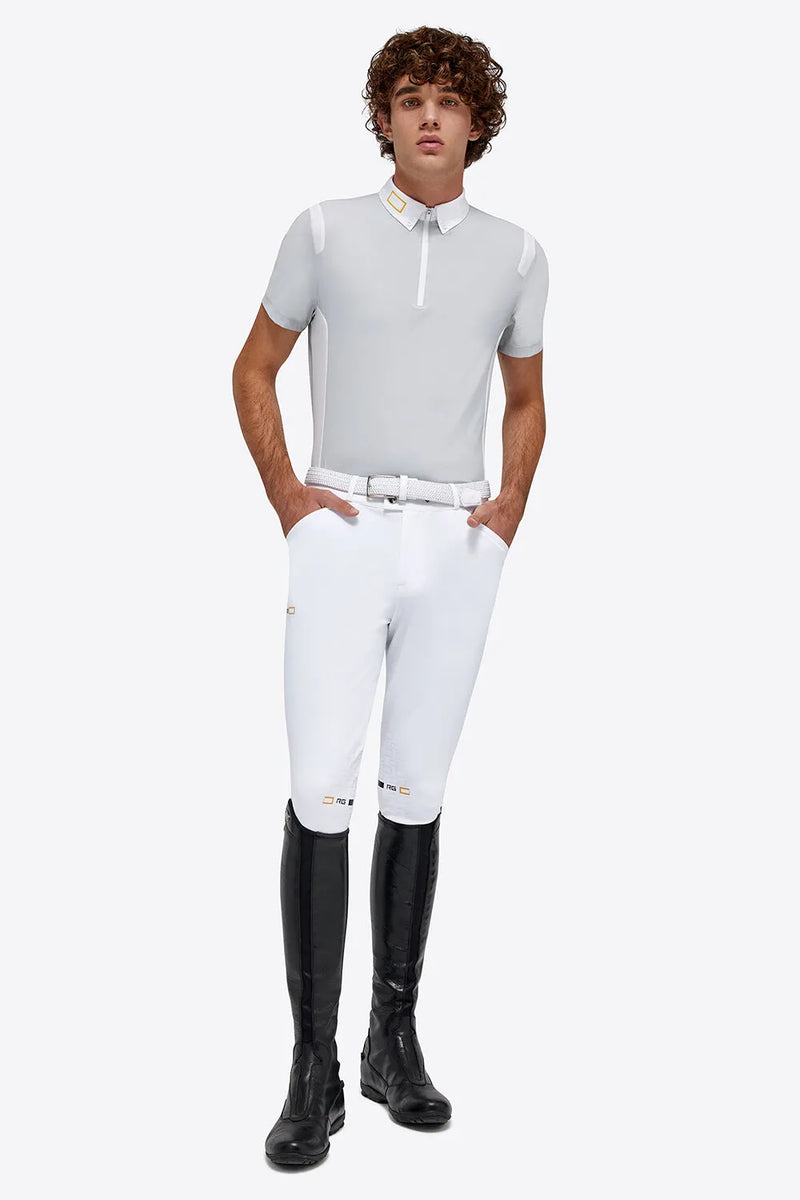 Jersey Short Sleeve Show Polo in Light Grey
