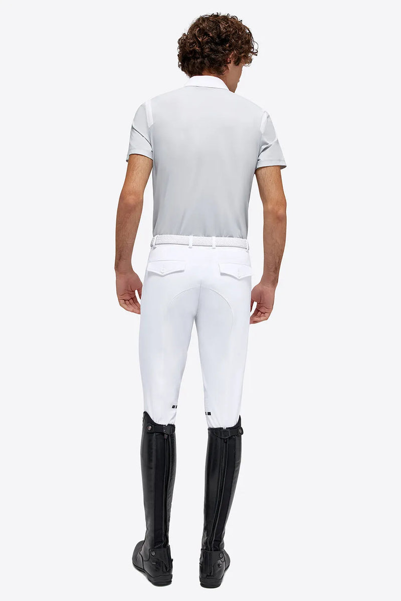 Jersey Short Sleeve Show Polo in Light Grey