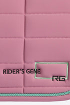 Jersey Jumping Saddle Pad in Mauve Orchid with Teal Trim
