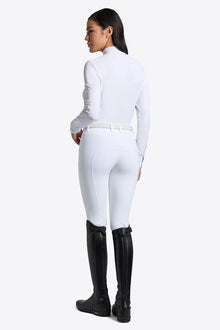 Jersey Long Sleeve Show Shirt in White