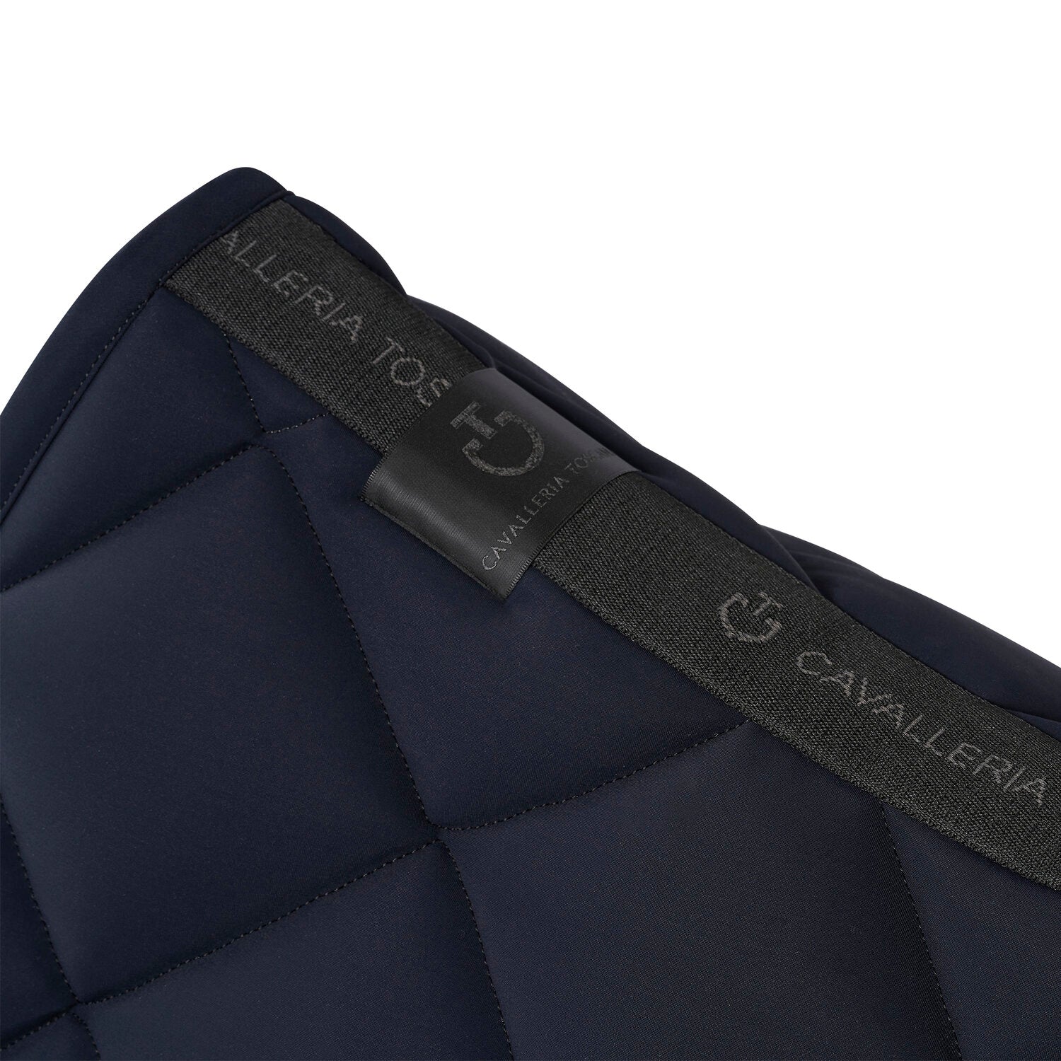 Diamond Quilted Jersey Jumping Saddle Pad in Navy
