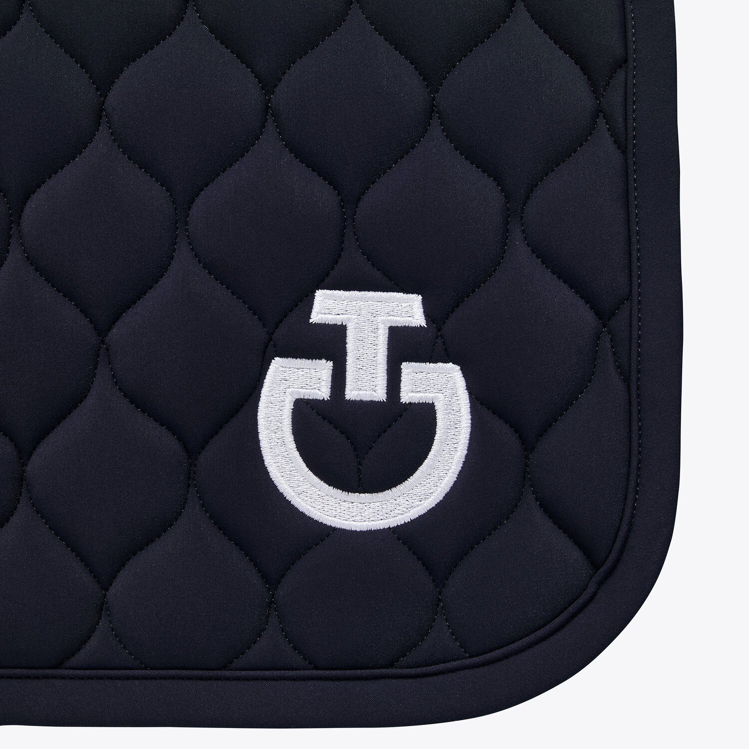 Circular Quilted Jumping Saddle Pad in Navy