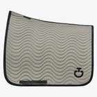 Quilted Wave Jersey Dressage Saddle Pad in Foliage Green