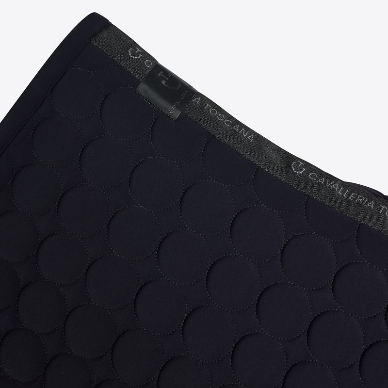 Circle Quilted Jumping Saddle Pad in Black