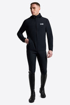 Bonded Jacquard Jersey Hooded Softshell Jacket in Navy