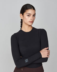 Sculpting Long Sleeve Top in Black