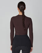 Sculpting Long Sleeve Top in Dark Brown