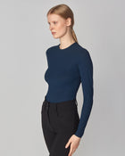 Sculpting Long Sleeve Top in Navy