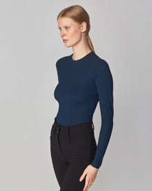 Sculpting Long Sleeve Top in Navy