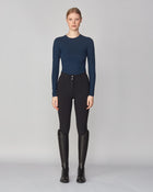 Sculpting Long Sleeve Top in Navy