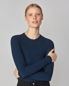 Sculpting Long Sleeve Top in Navy