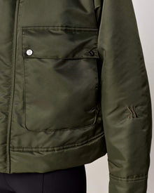 Short Padded Jacket in Green