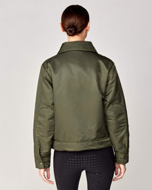Short Padded Jacket in Green