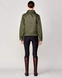 Short Padded Jacket in Green