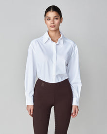 Stretchy Riding Shirt in White