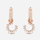 Confidence Hoop Earrings in 9k Pink Gold with White Diamonds