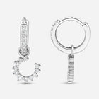 Confidence Hoop Earrings in 9k White Gold with White Diamonds