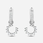 Confidence Hoop Earrings in 9k White Gold with White Diamonds