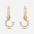 Confidence Hoop Earrings in 9k Yellow Gold with White Diamonds
