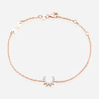 Confidence Bracelet in 9k Pink Gold with White Diamonds