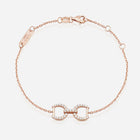 Connection Bracelet in 9k Pink Gold with White Diamonds