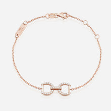 Connection Bracelet in 9k Pink Gold with White Diamonds