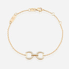 Connection Bracelet in 9k Yellow Gold with White Diamonds