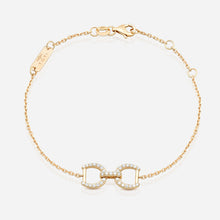 Connection Bracelet in 9k Yellow Gold with White Diamonds