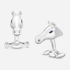 Celebration Horse Head Cufflinks in Silver