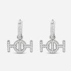 Challenge Hoop Earrings in 9k White Gold with White Diamonds