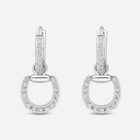 Connection Hoop Earrings in 9k White Gold with White Diamonds